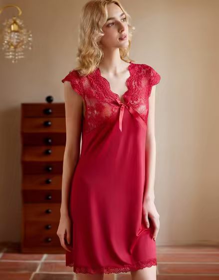 Babydoll Lingerie  - Arvella Lace - Maroon