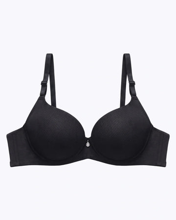 Padded Push-up Bra - Elva - Black