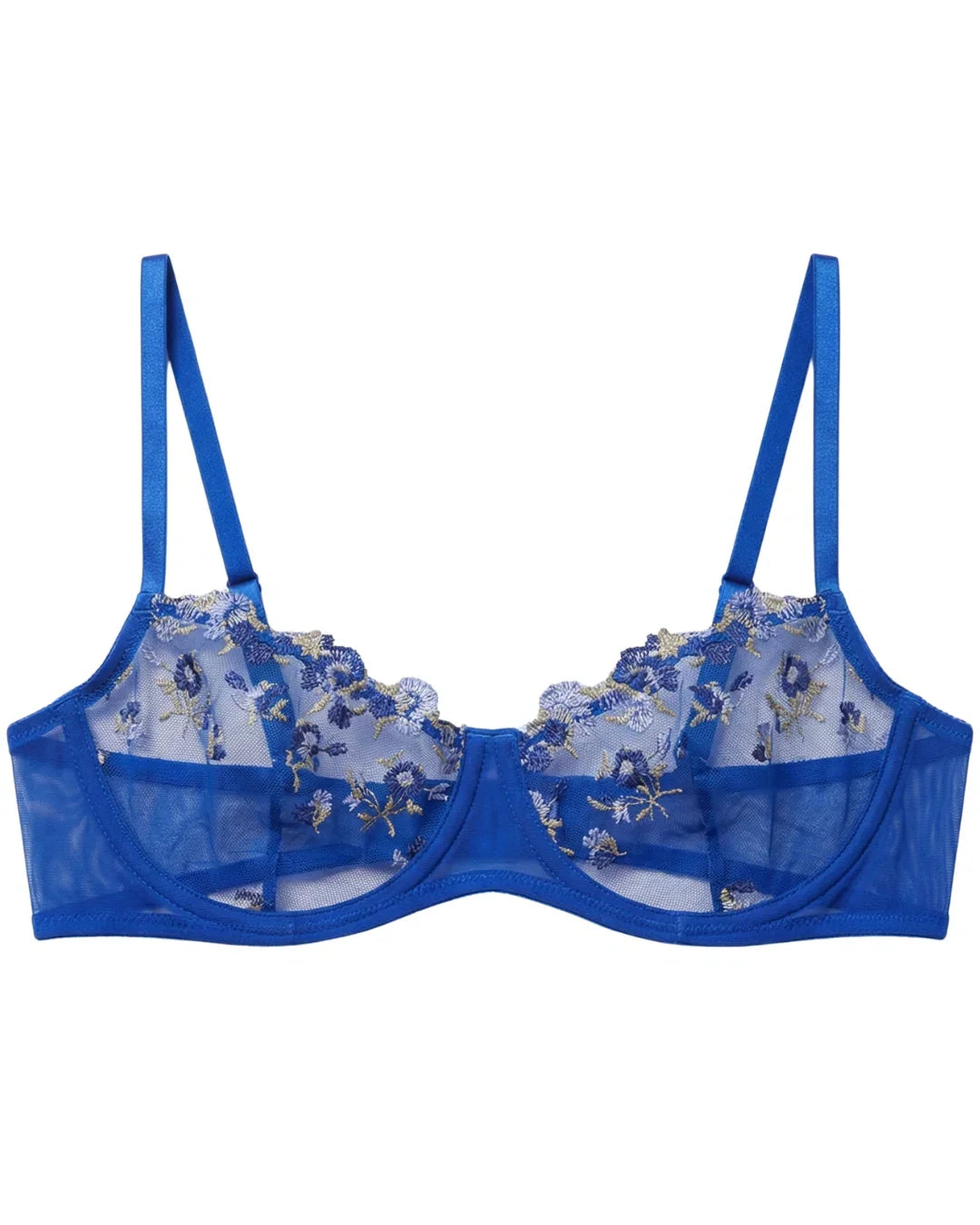 Non Padded Bra Set - Rosy Aura - Blue
