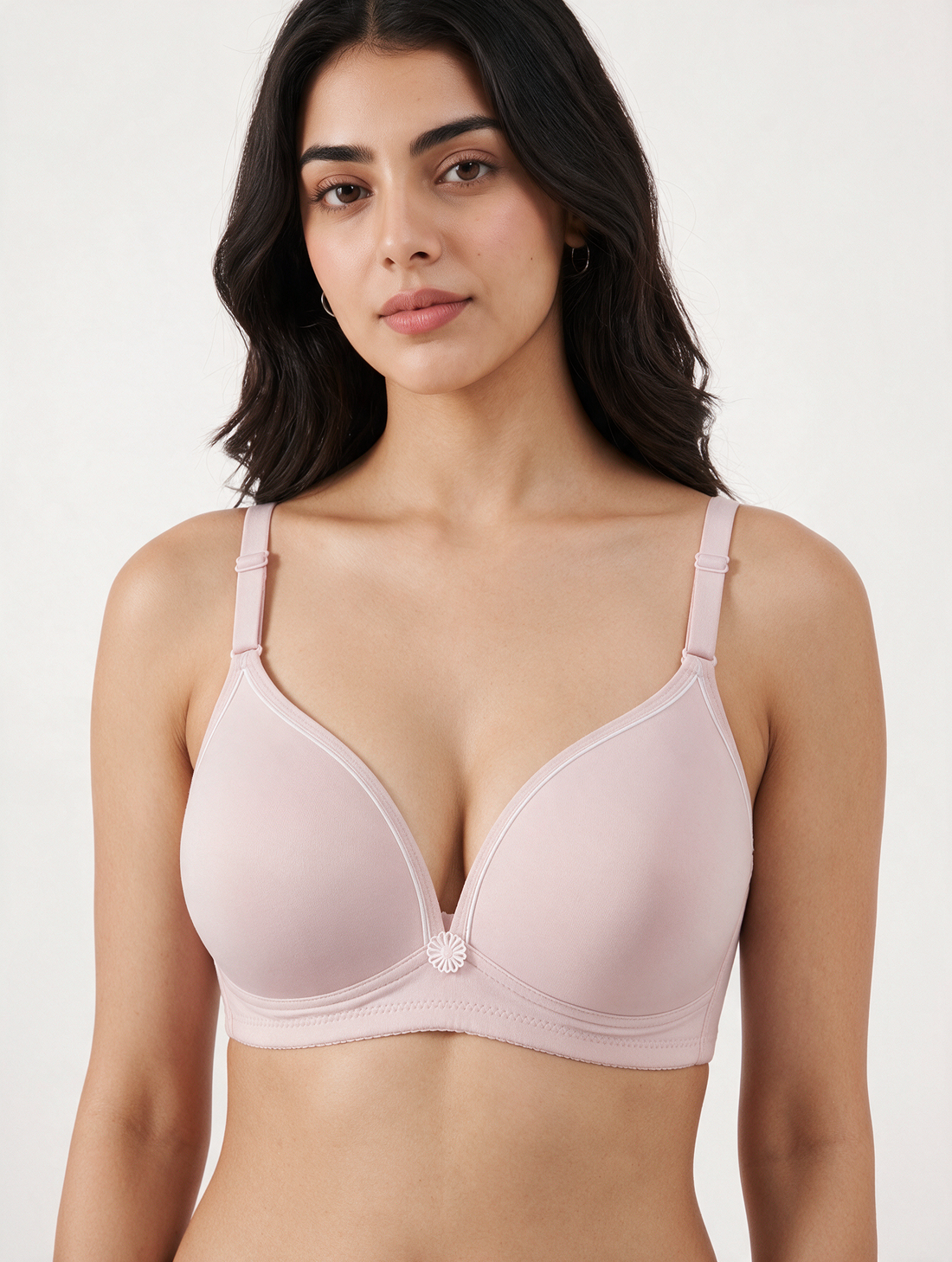 Padded Non-Wired T-shirt Bra - Serene - Baby Pink