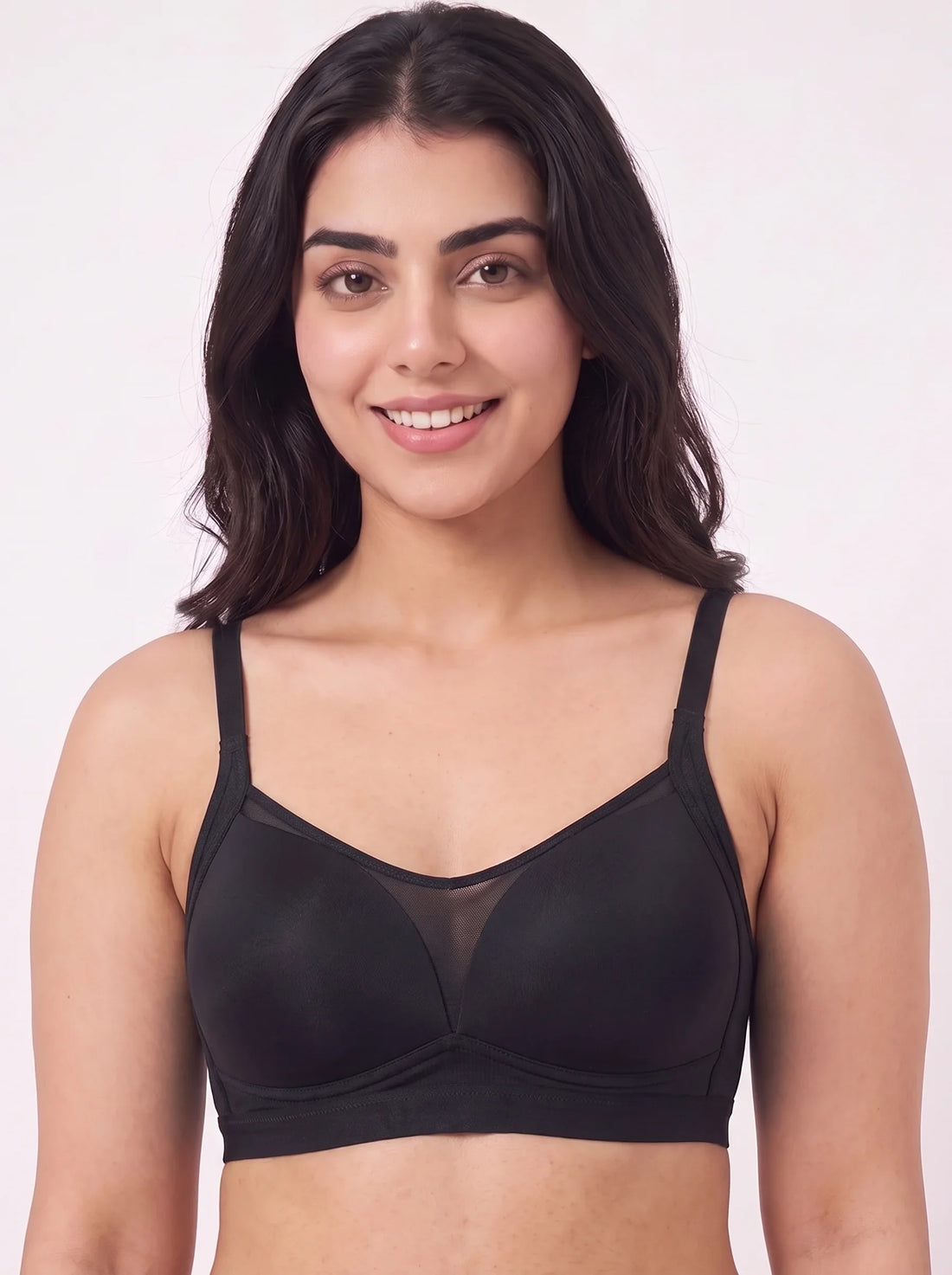 Light Padded Non-Wired T-Shirt Bra - Belle - Black