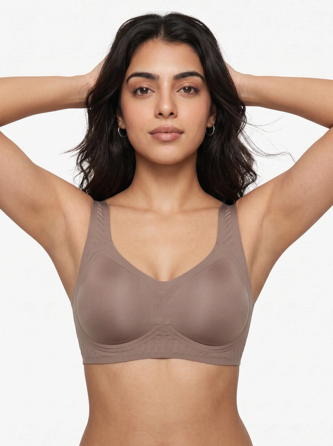 Seamless Padded Bra - Aira - Light Brown