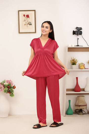 Silk PJ Set - Avena - Pink