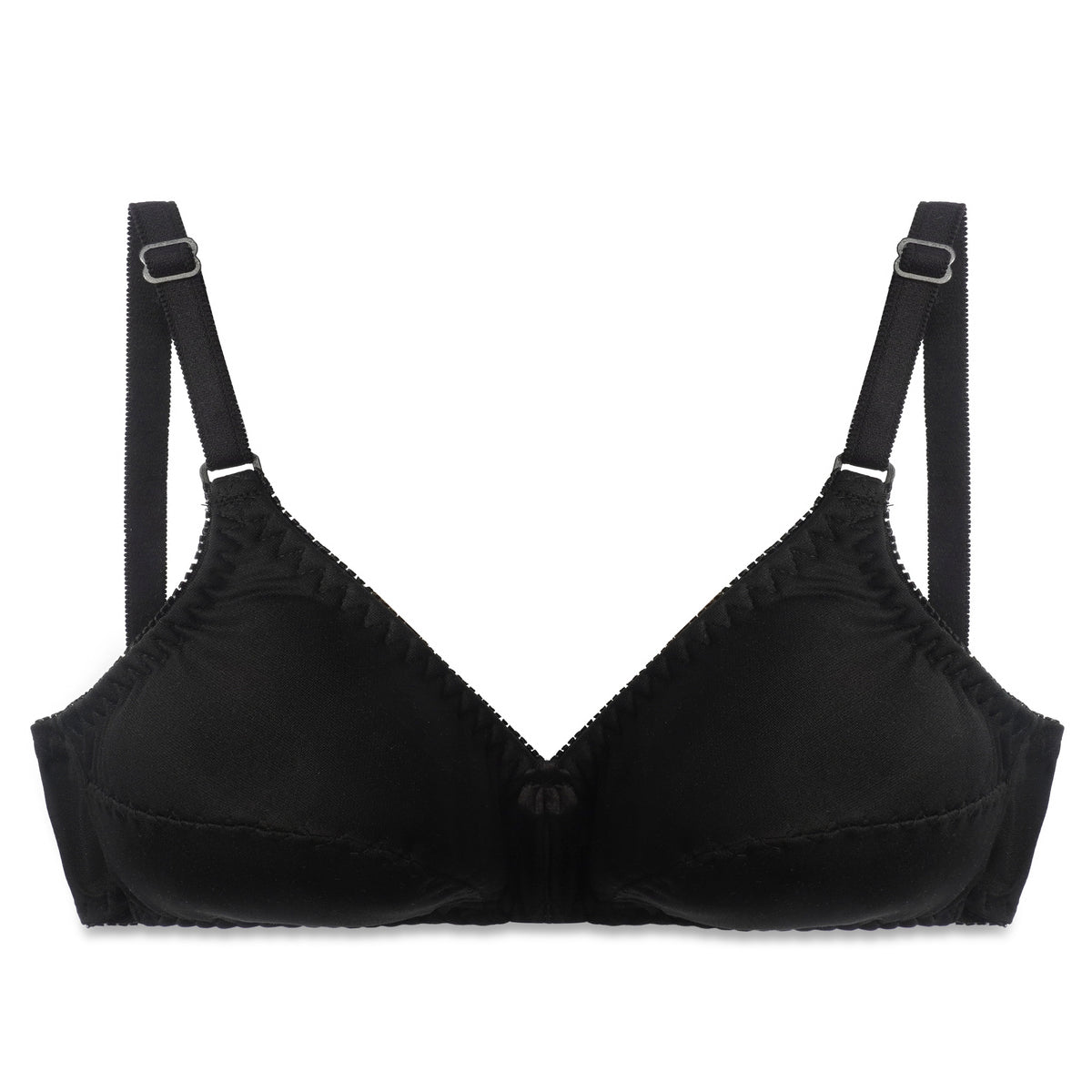 Padded Luxe Single Padded Wireless Bra Black