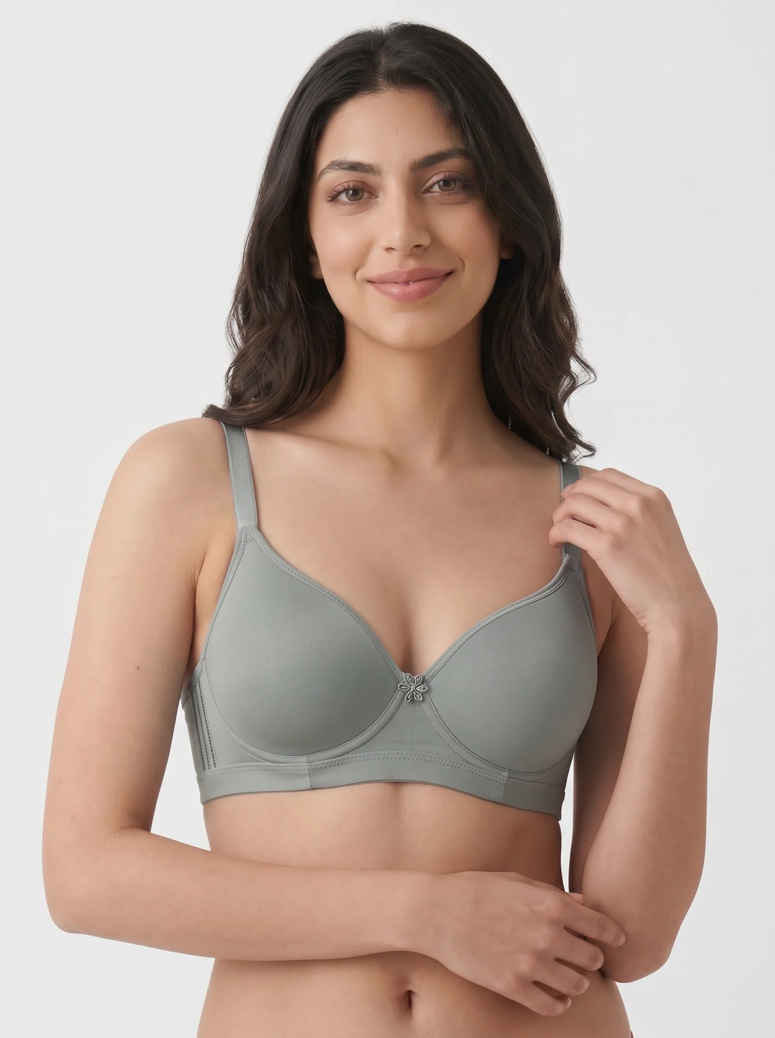 Padded Wired Bra - Moss - Green