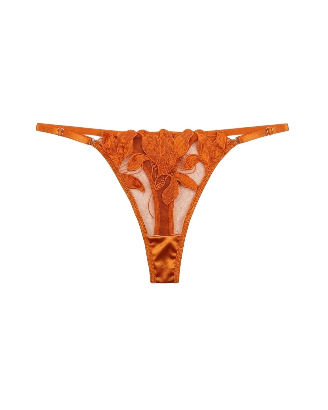 Non Padded Bra Set - Roselle Bloom - Rust