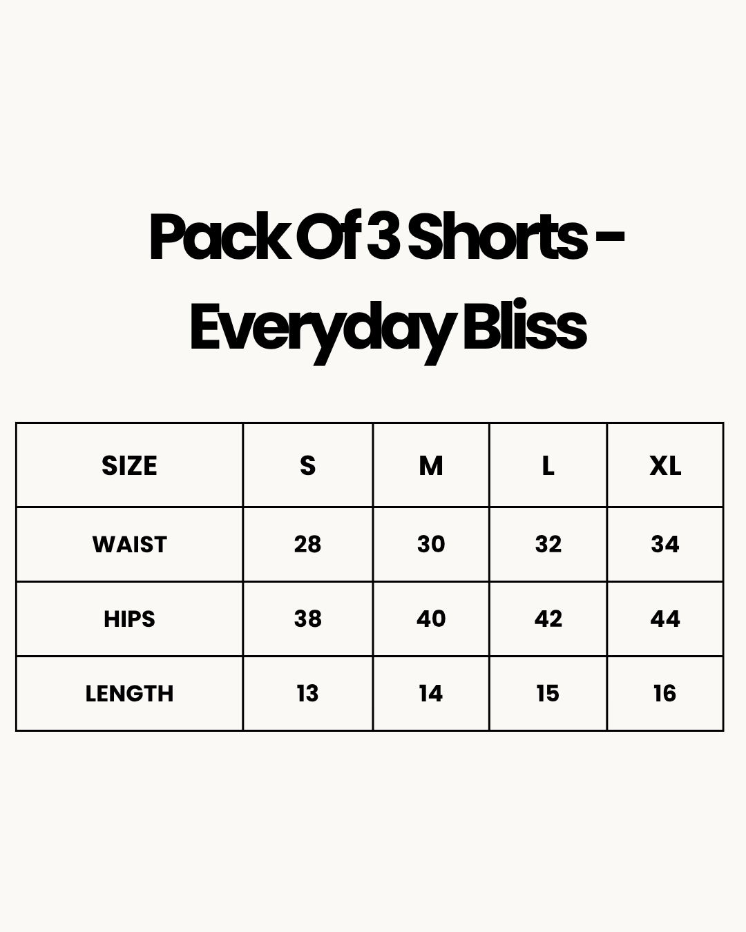 Pack Of 3 Shorts - Everyday Bliss