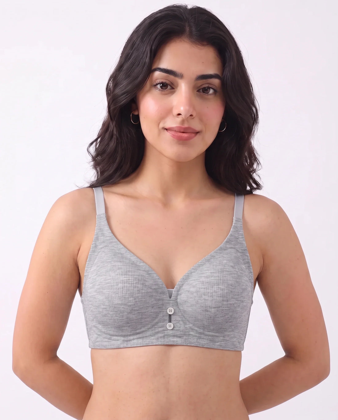 Seamless Padded Bra - Rina - Grey