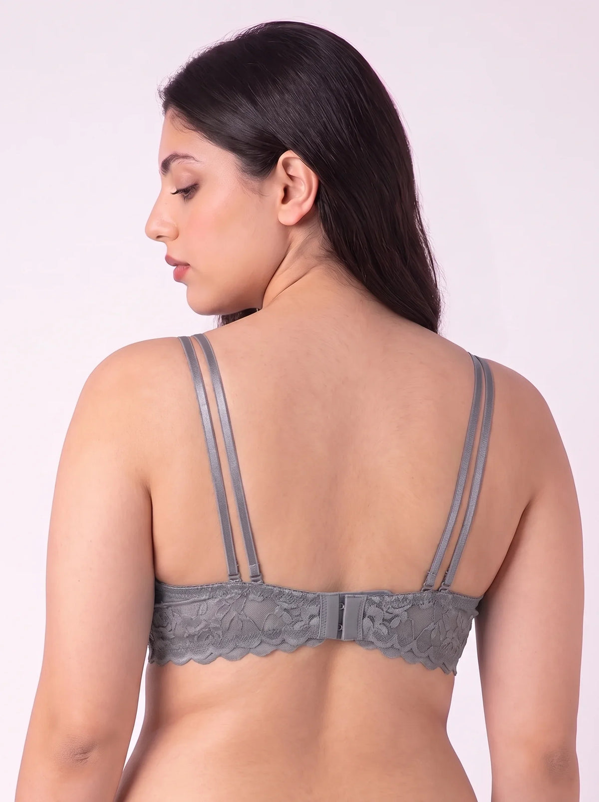 Padded Push-up Bra - Rose - Grey