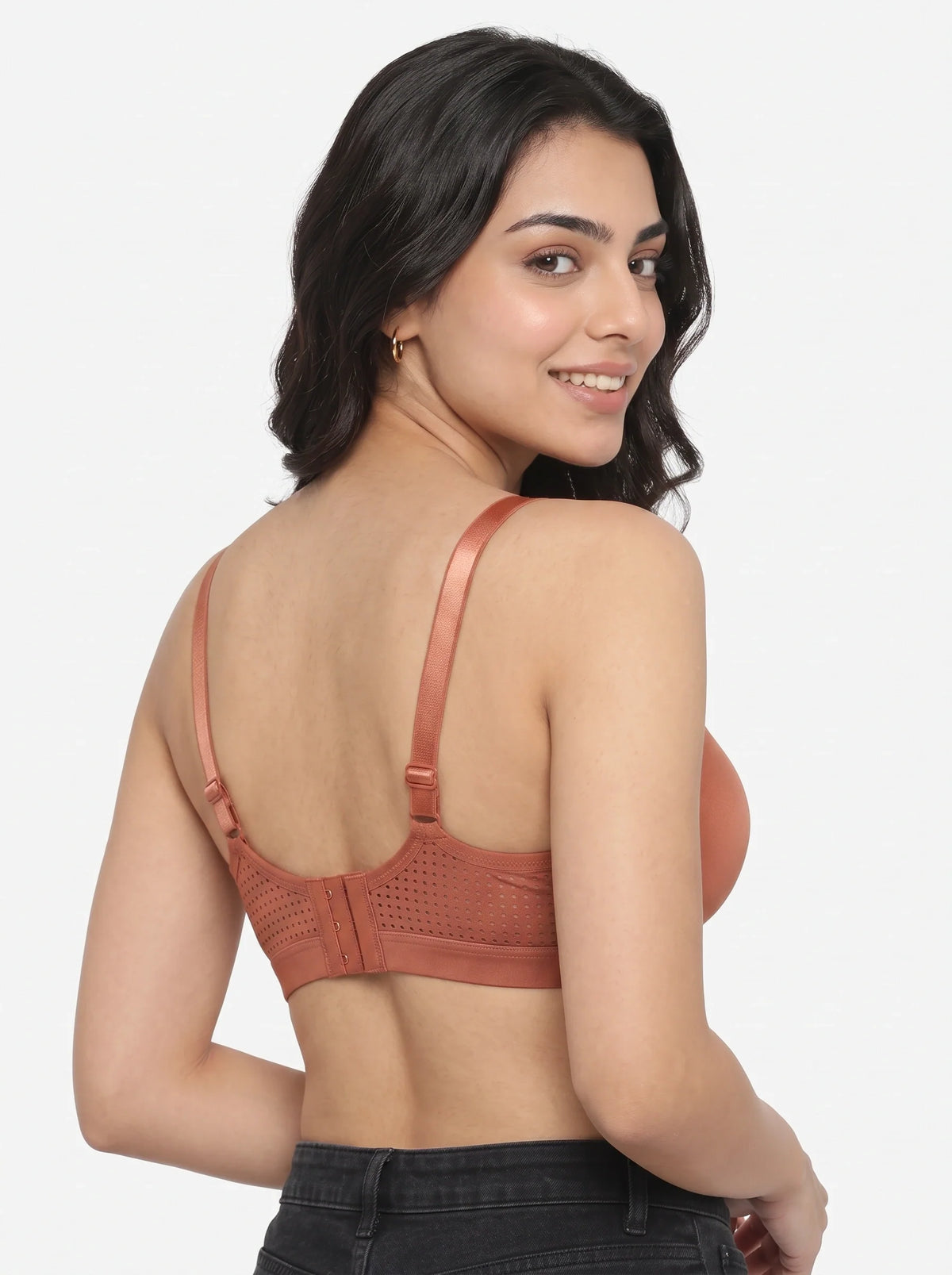 Light Padded T-Shirt Bra - kylie - Rust