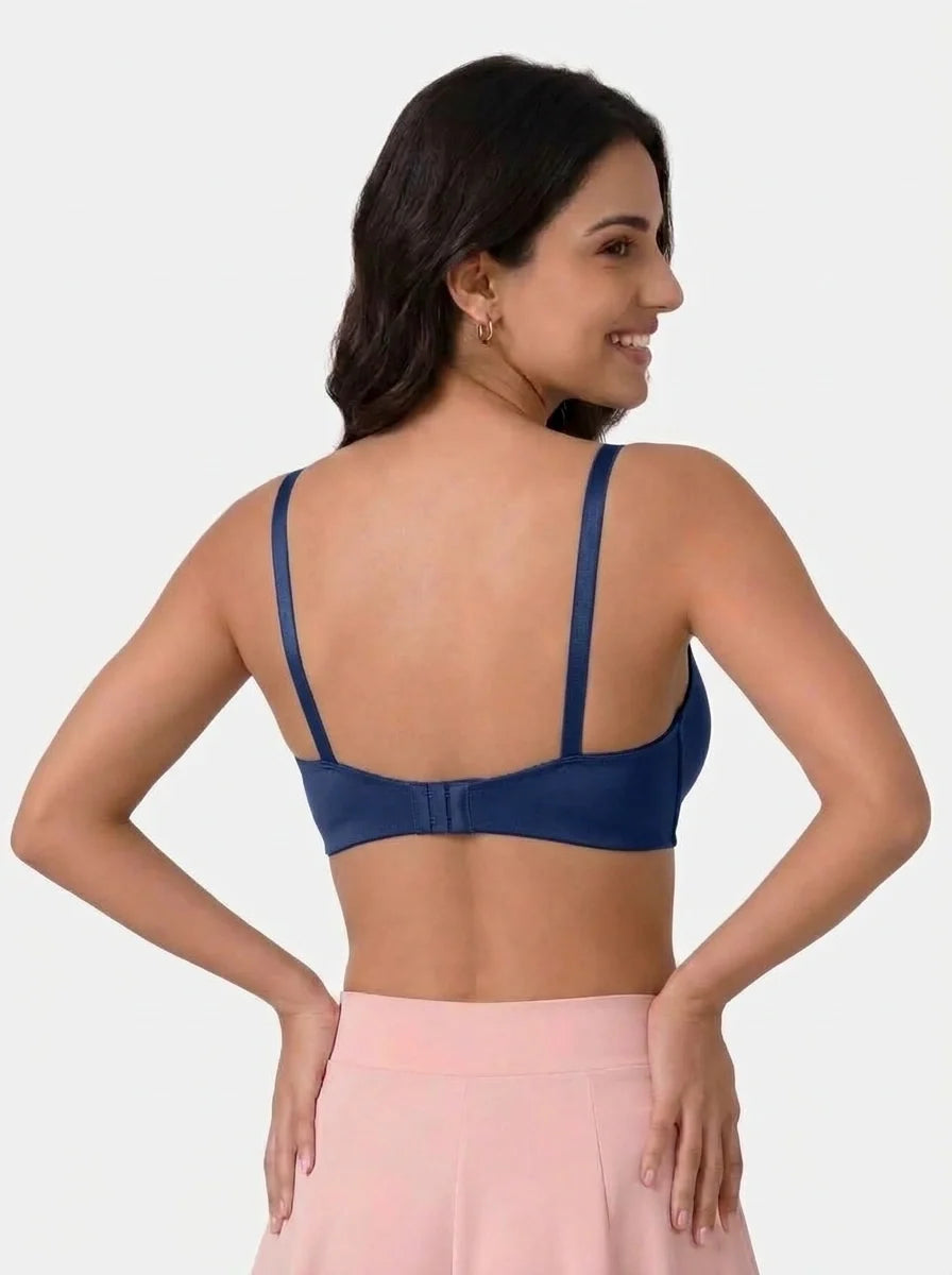 Plus Size Padded Bra - Softessa - Blue