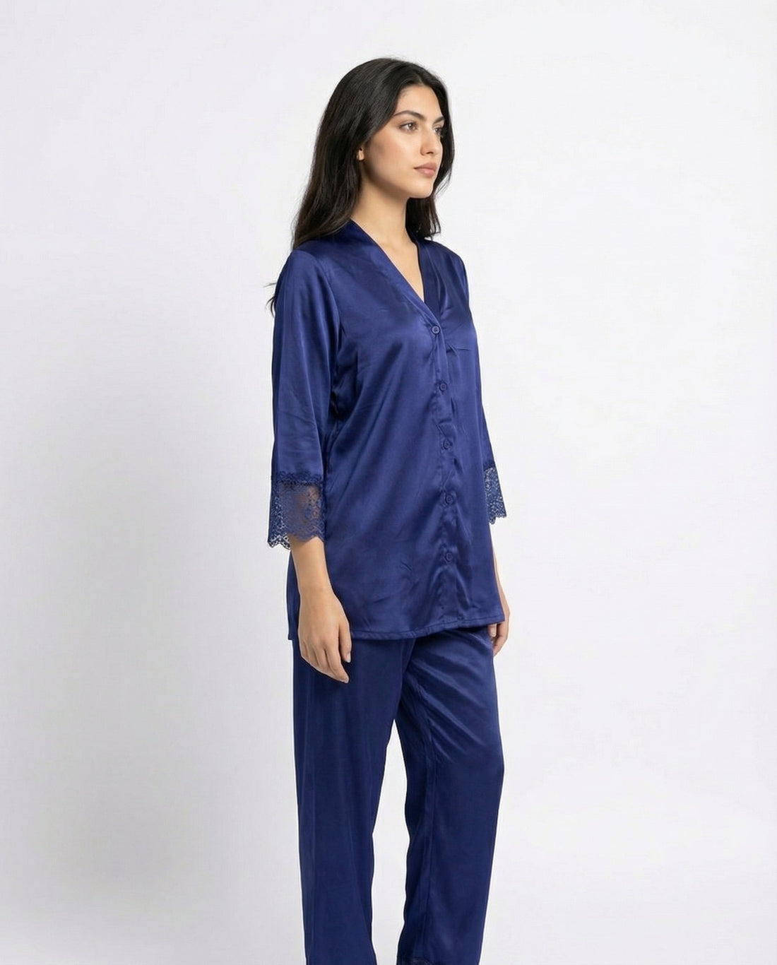 Silk PJ Set - Silky Charm - Blue