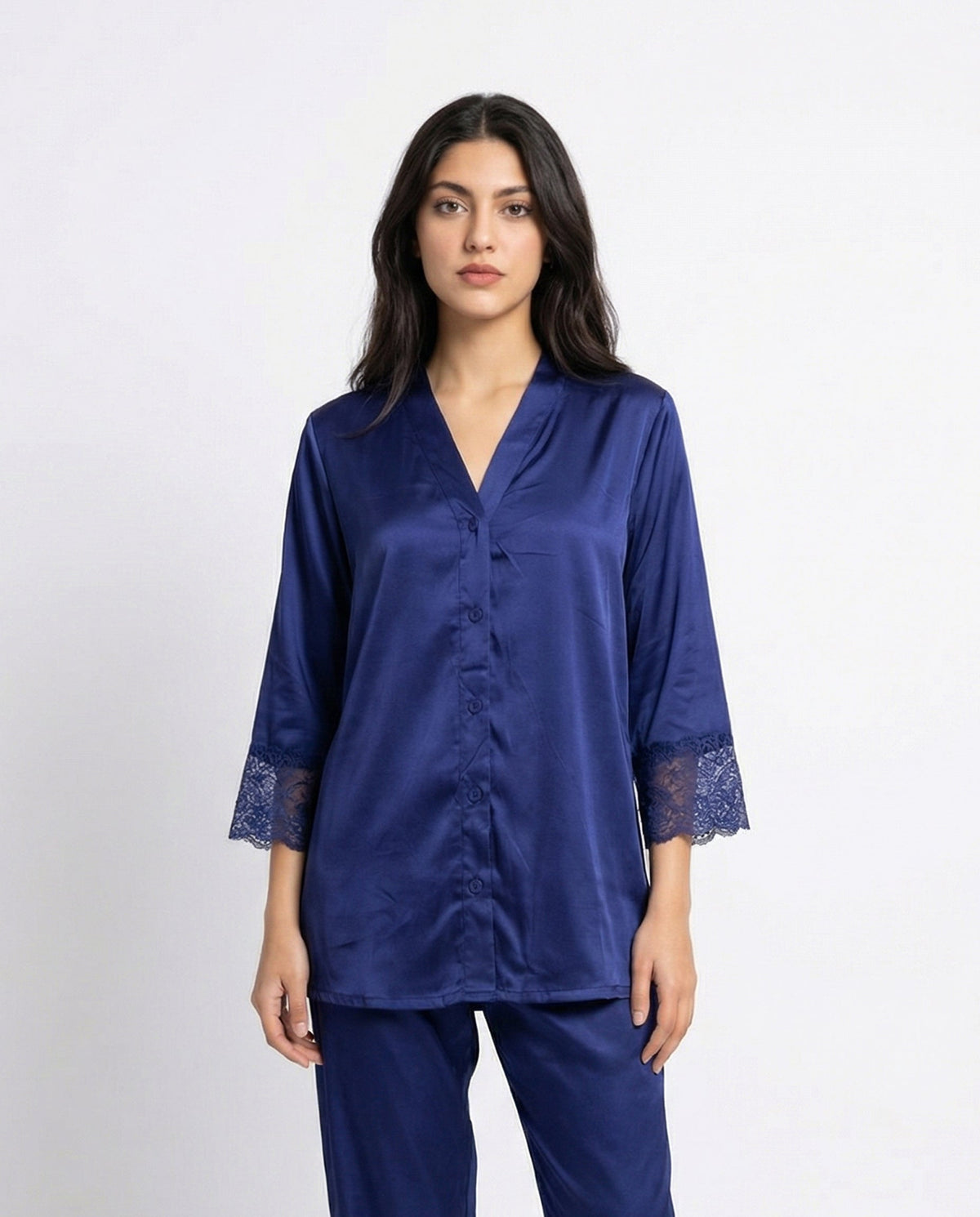 Silk PJ Set - Silky Charm - Blue