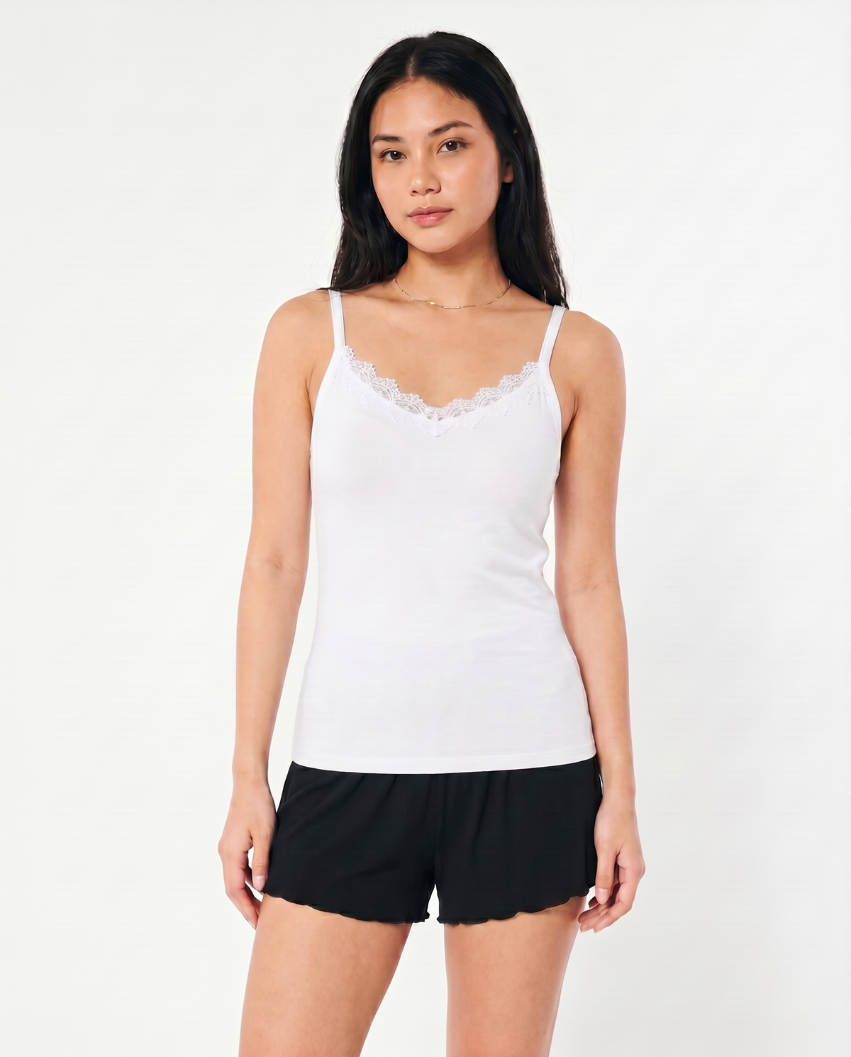 Soft Cotton Camisole - Daisy - White