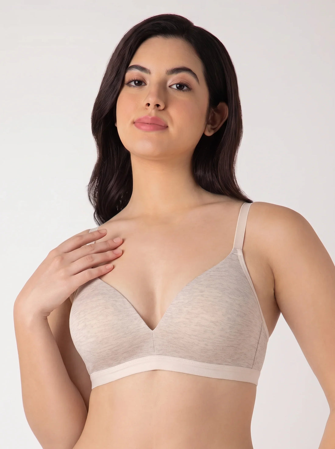 Light Padded Non-Wired T-Shirt Bra - Zenora - Skin