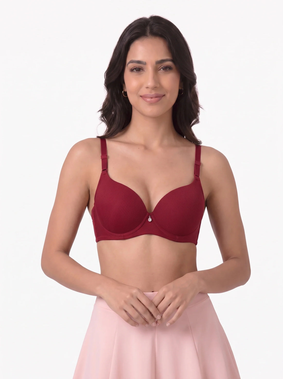 Padded Push-up Bra - Elva - Maroon