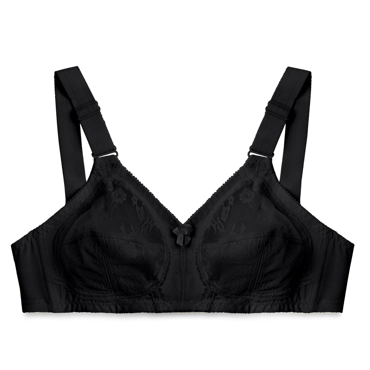 Firm Fit - Non Padded Non Wired Cotton Bra Black