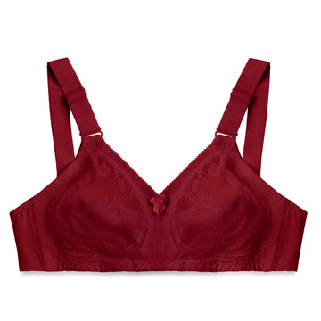 Firm Fit - Non Padded Non Wired Cotton Bra Maroon