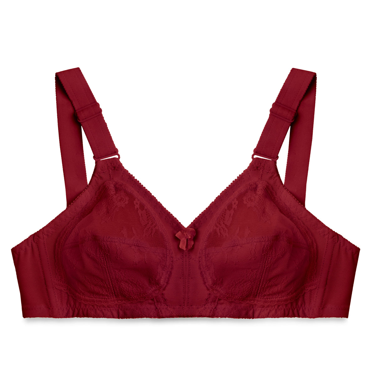 Firm Fit - Non Padded Non Wired Cotton Bra Maroon
