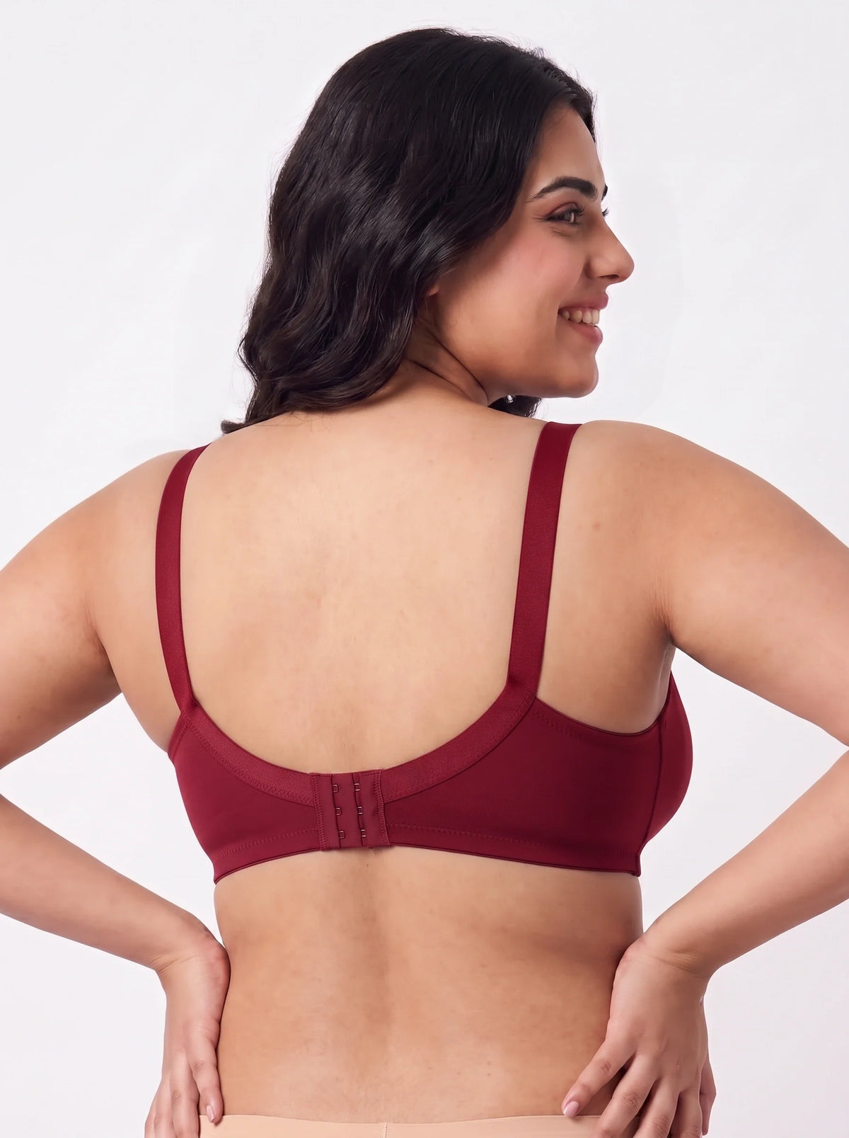 Firm Fit - Non Padded Non Wired Cotton Bra Maroon