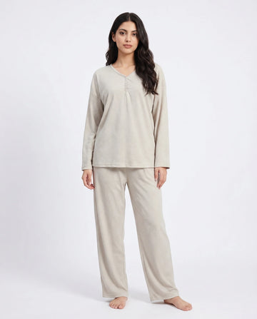 Summer Loungewear Set - Serano Rib - Beige