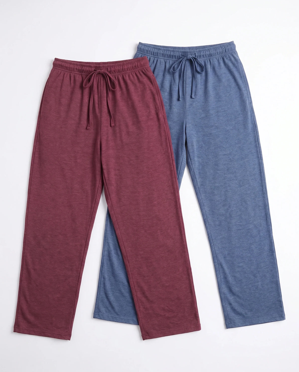 Pack of 2 Trousers - Comfy Sleep - Blue & Maroon