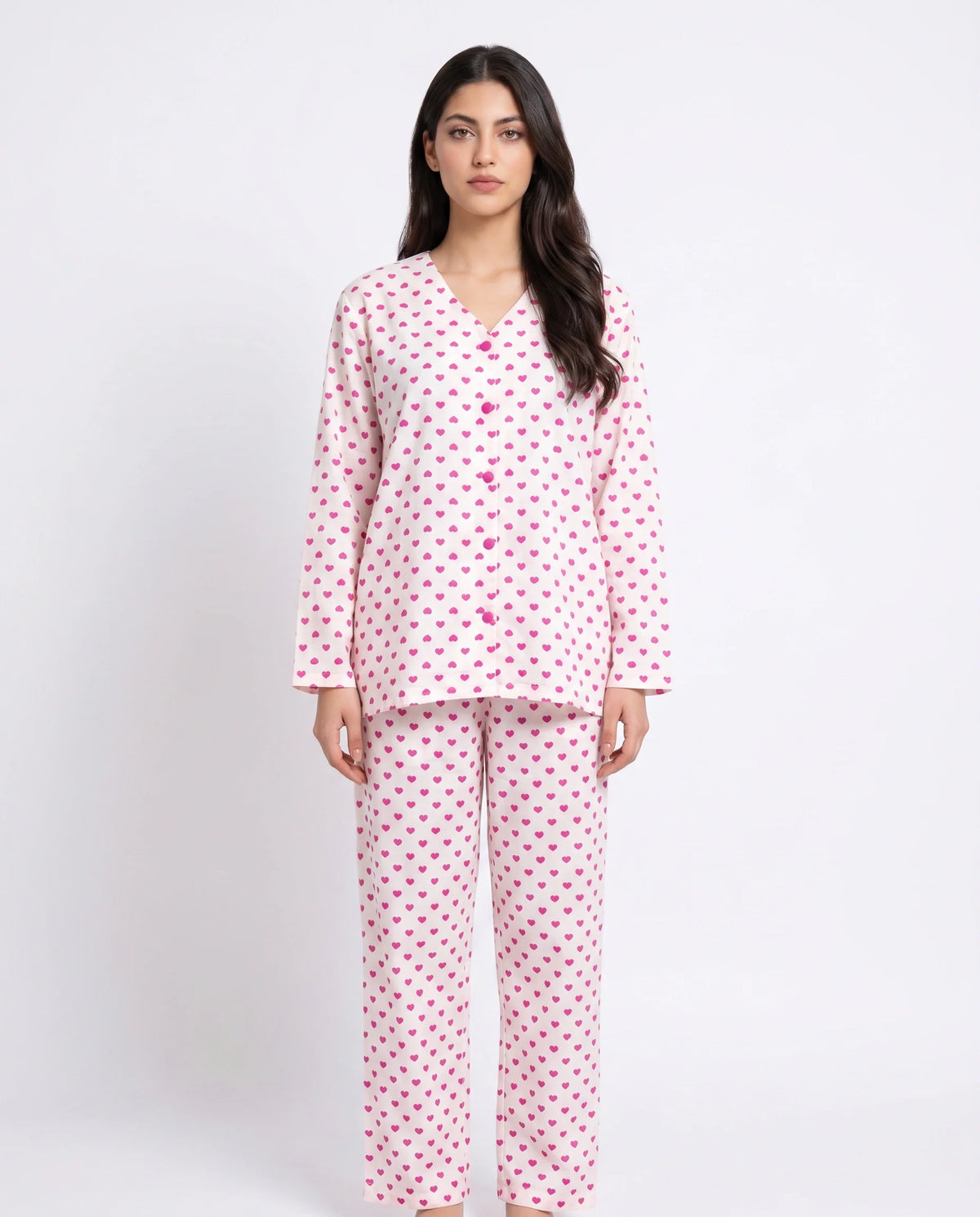 Summer Crinkled Pajama Suit - Love Checks