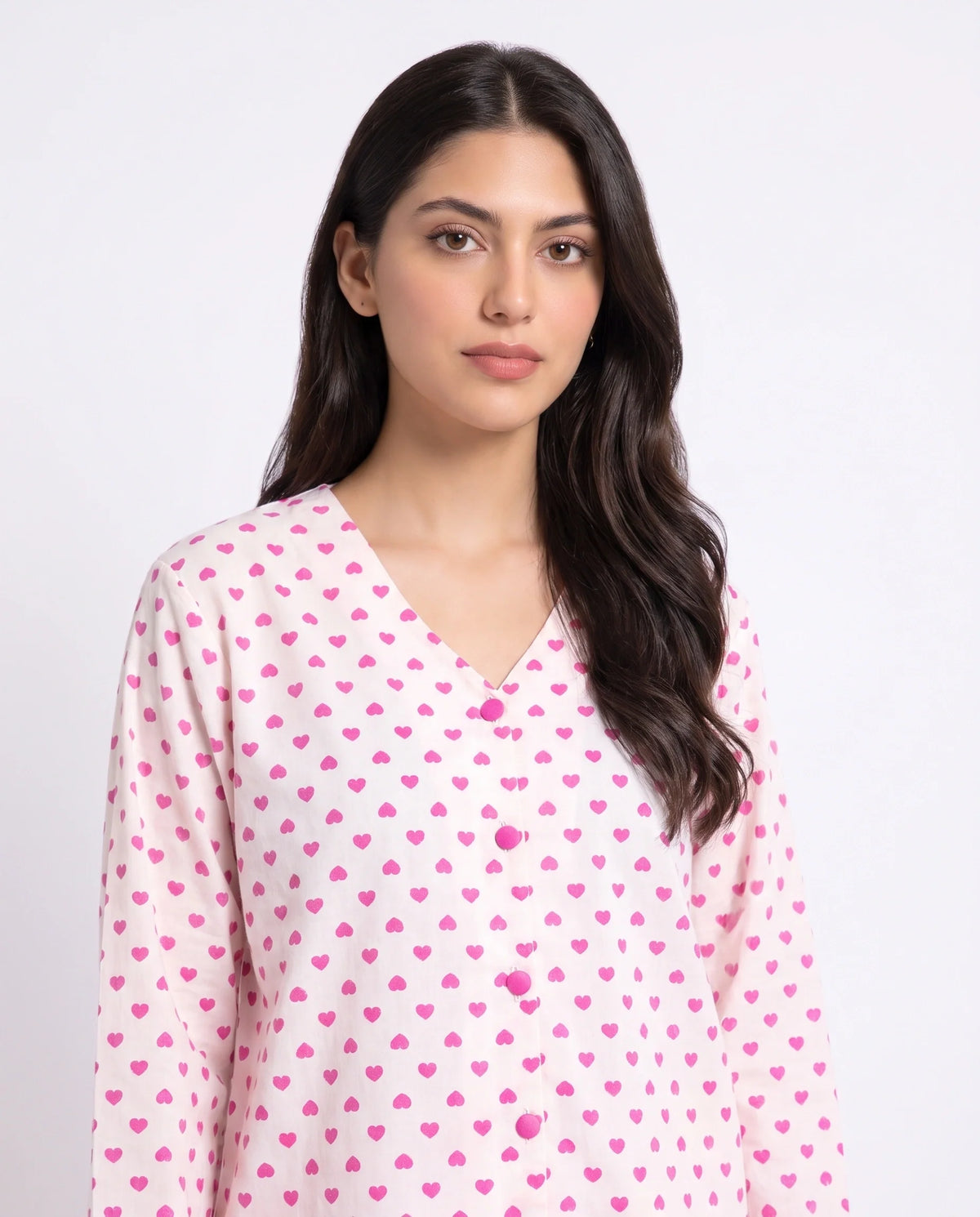 Summer Crinkled Pajama Suit - Love Checks