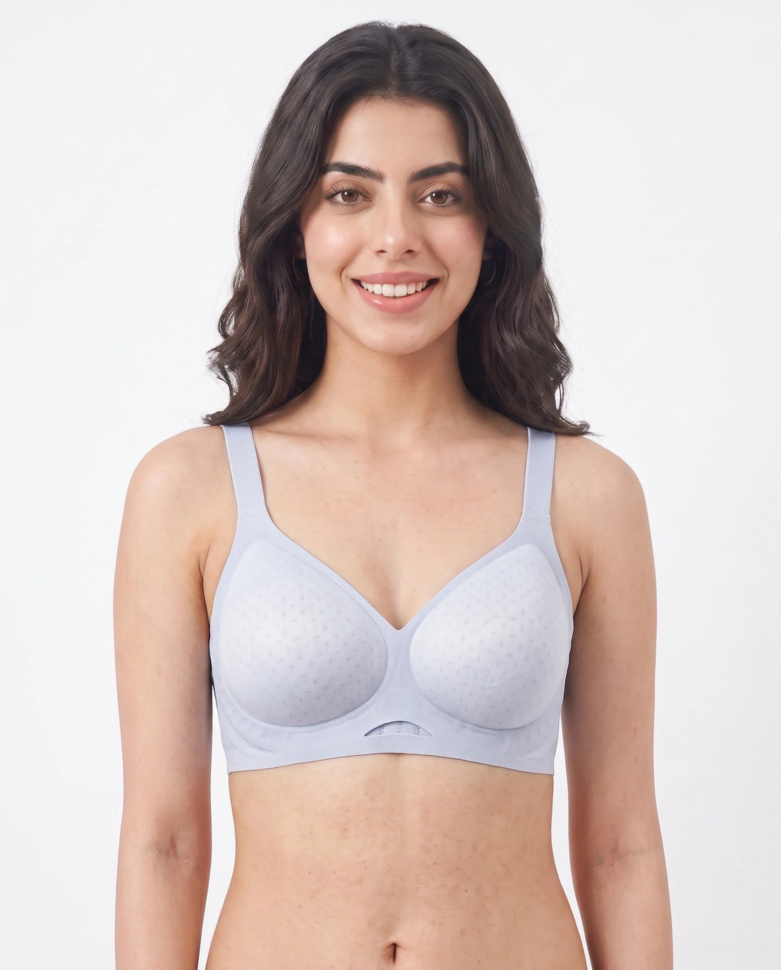 Seamless Padded Bra - Oziva Sky Blue