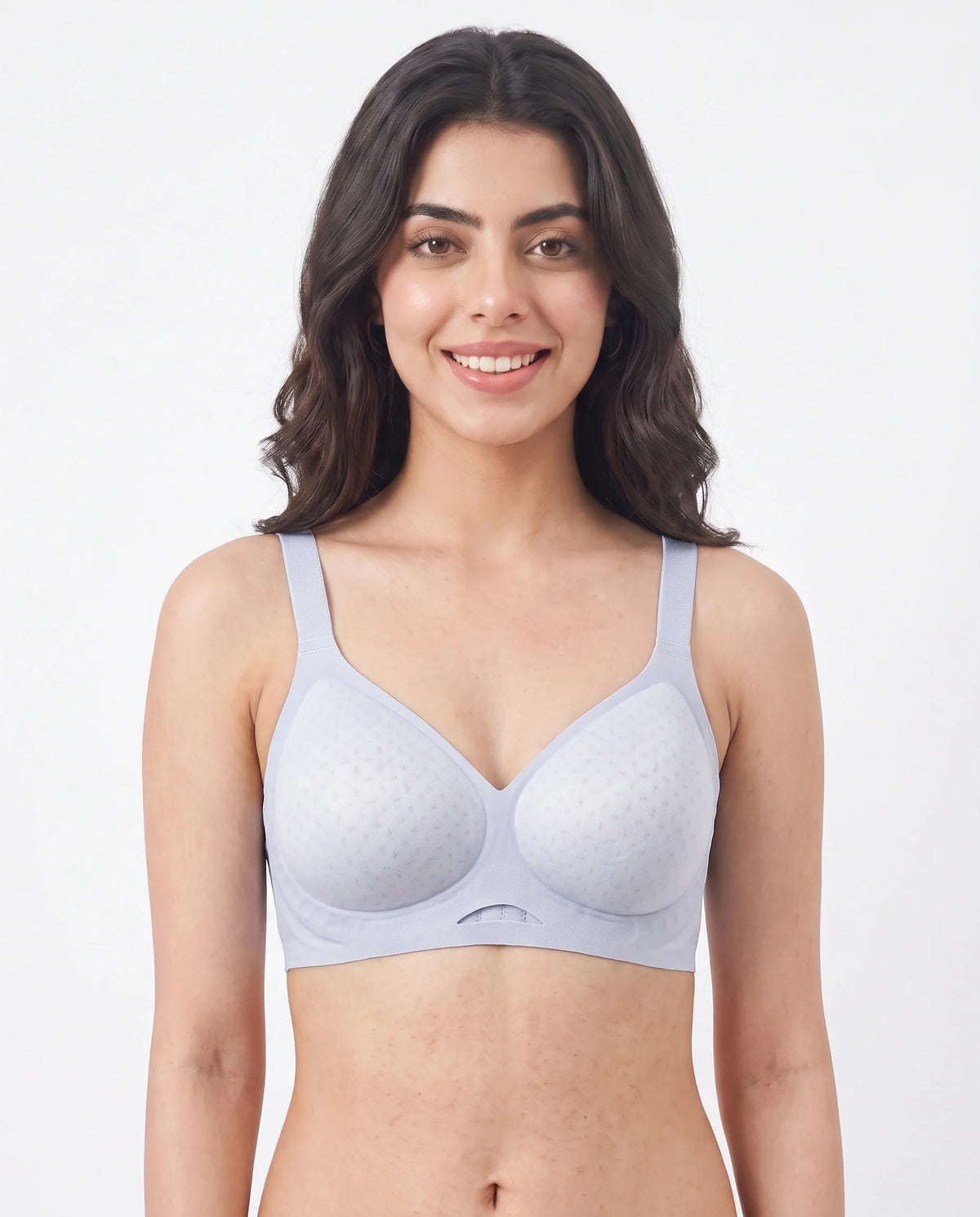 Seamless Padded Bra - Oziva Sky Blue