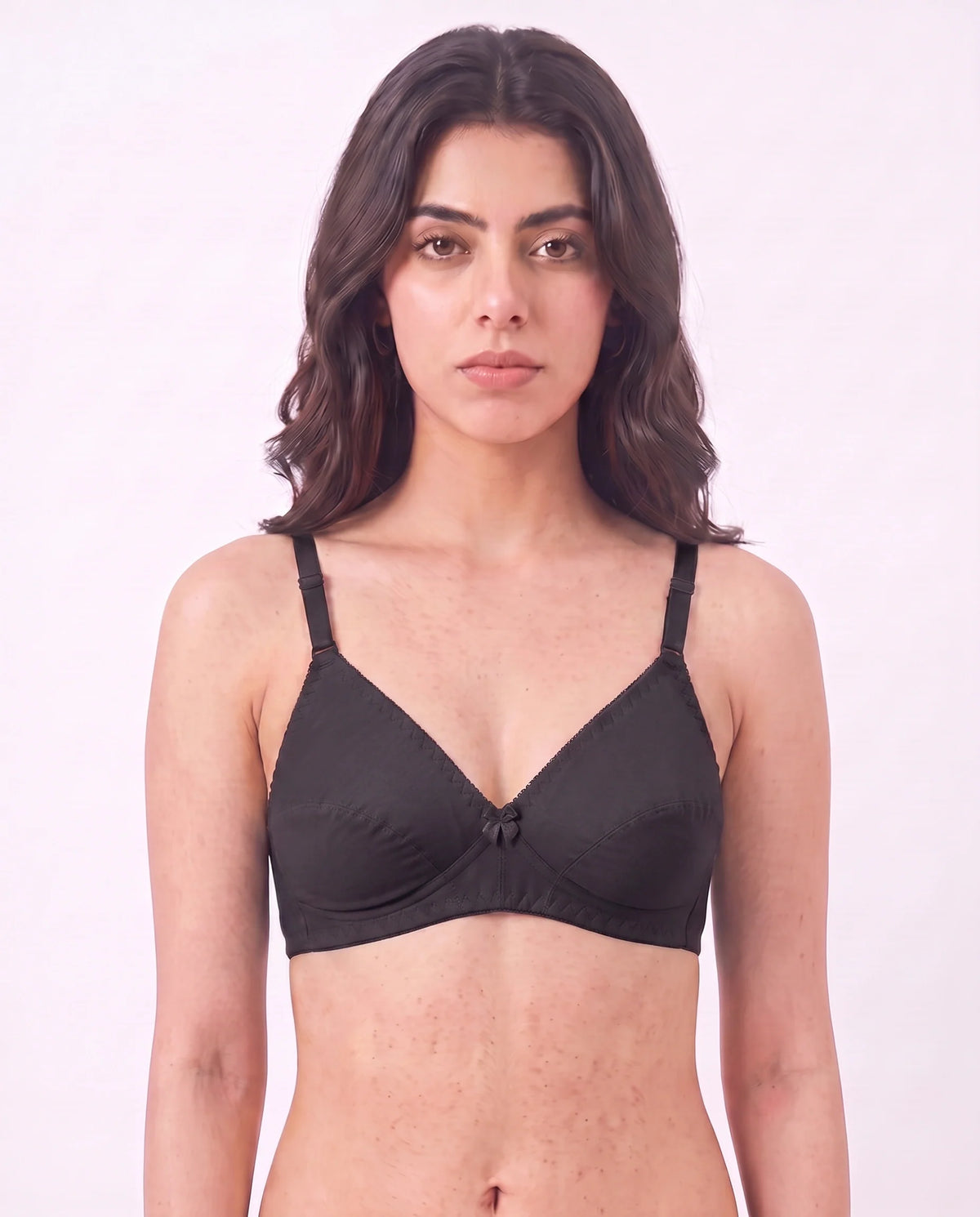 Padded Luxe Single Padded Wireless Bra Black
