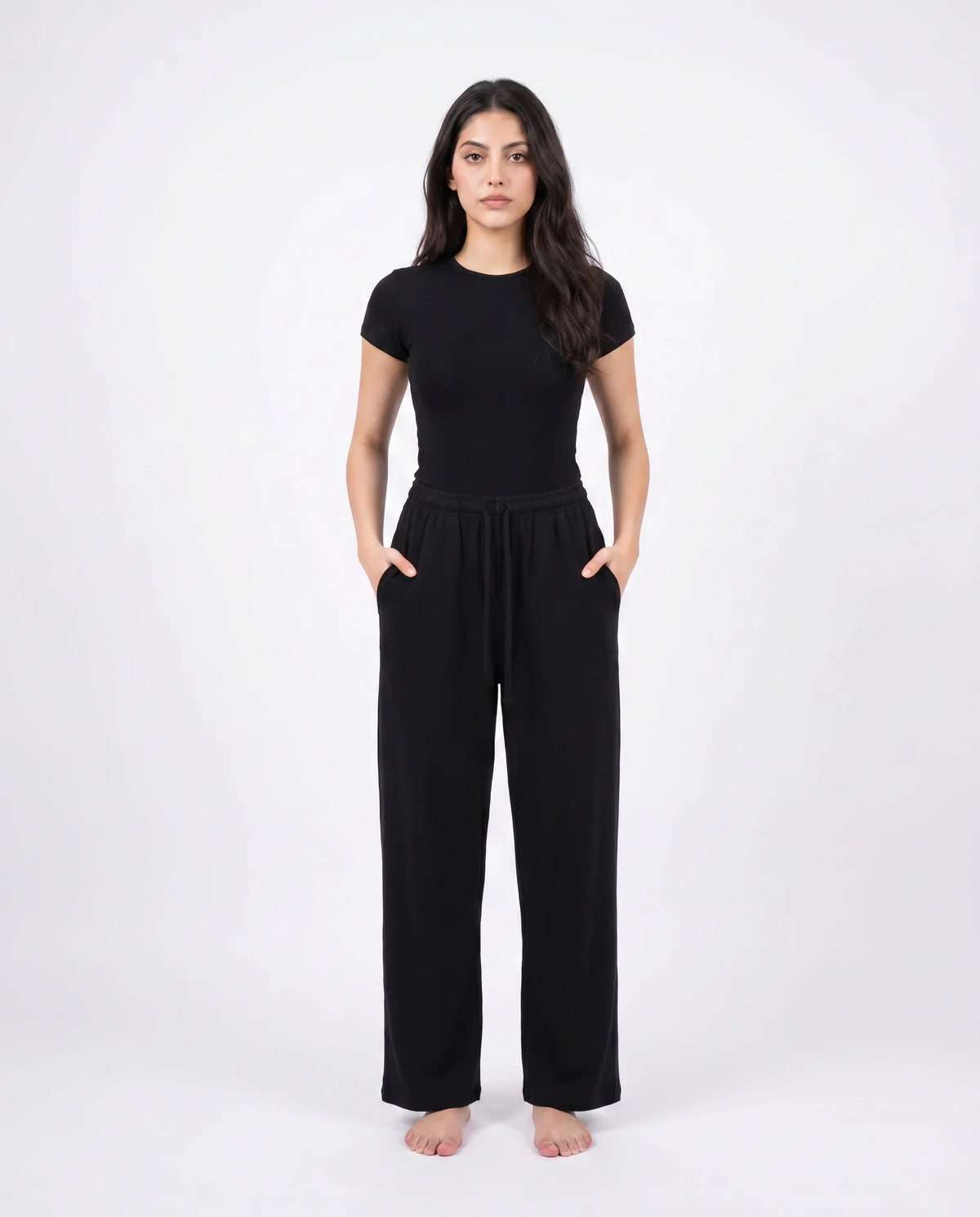 Pack of 2 Trousers - Comfy Sleep - Black & Skin