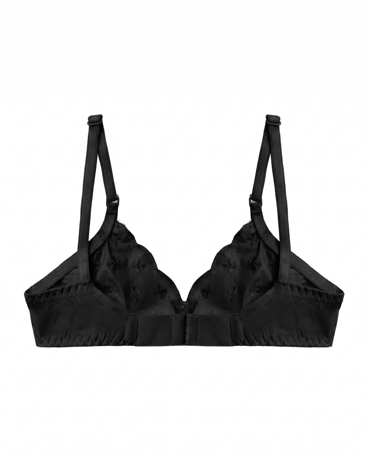 Floral Whisper Non Padded Wireless Bra Black