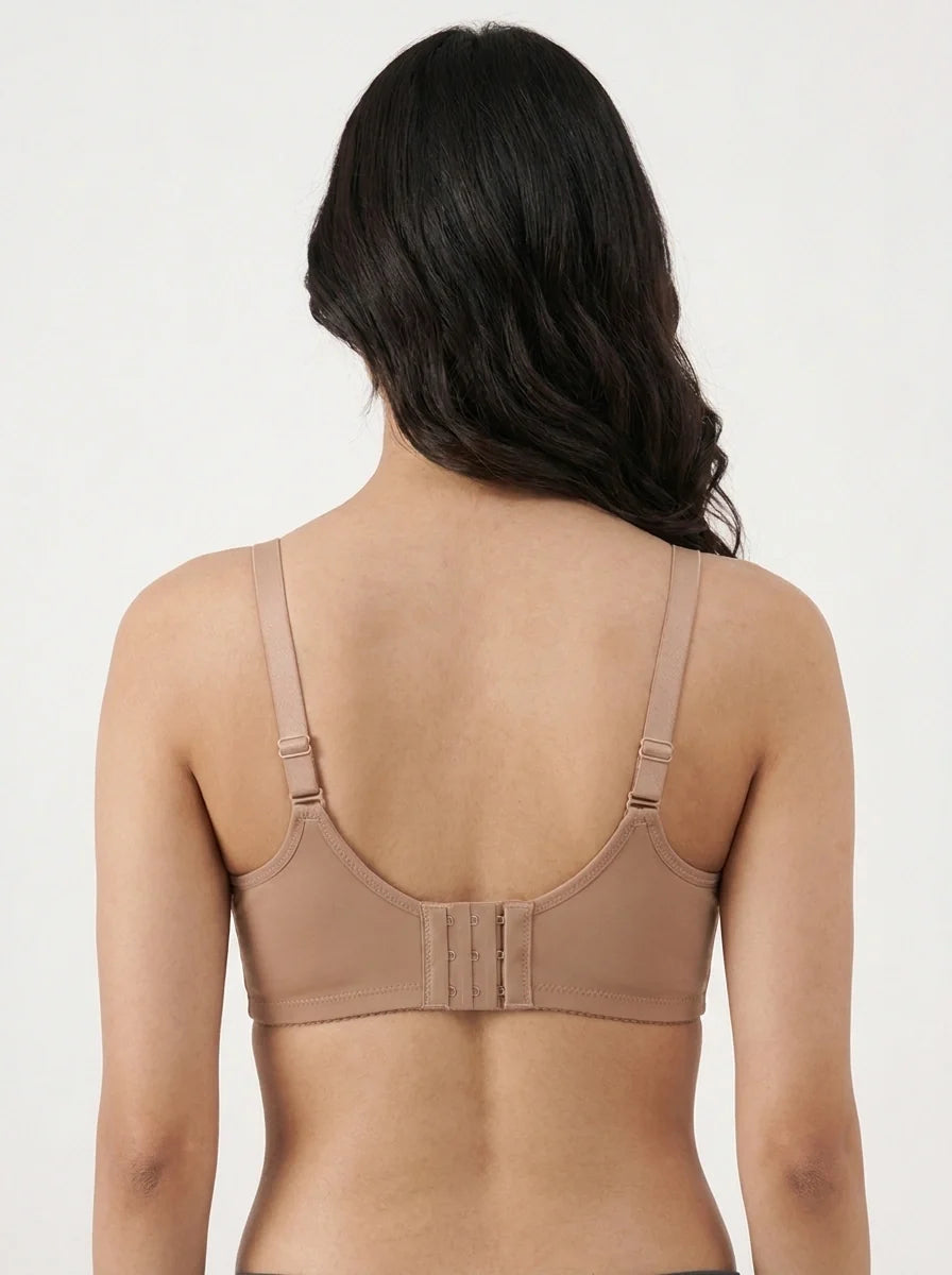 Light Padded Non-Wired T-Shirt Bra - Leo - Dark Skin