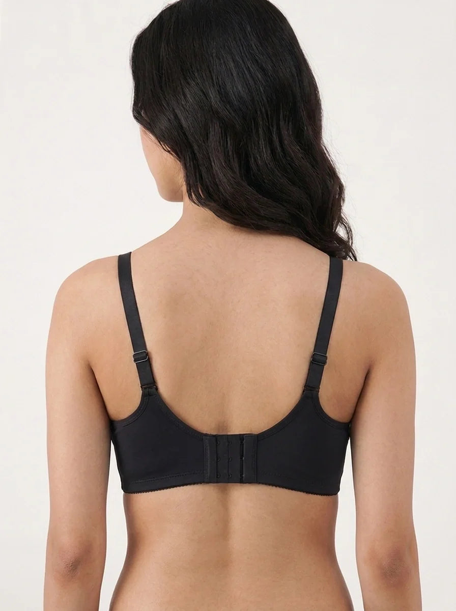 Light Padded Non-Wired T-Shirt Bra - Leo - Black