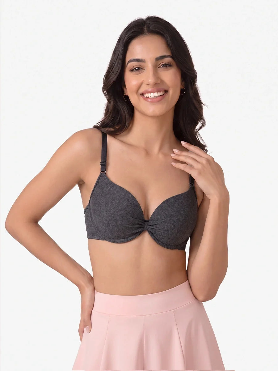Padded Push-up Bra - Lyra - Charcoal