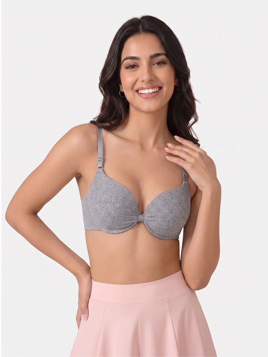 Padded Push-up Bra - Lyra - Light Grey