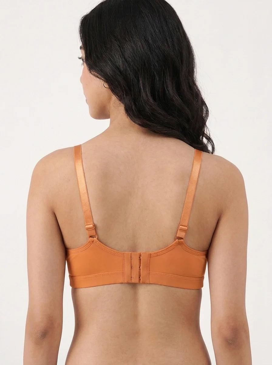 Light Padded Non-Wired T-Shirt Bra - Millie - Rust