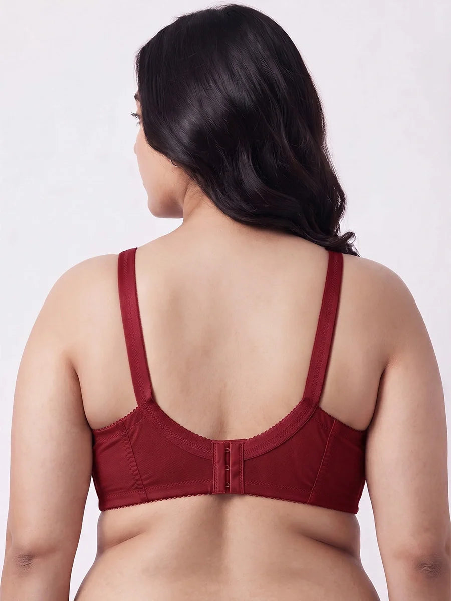 Pure Comfy Casual Non Padded Wireless Bra Maroon